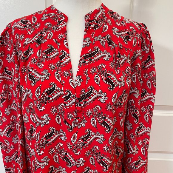 Abbie Paisley-print Silk-crepe Blouse from VERONICA BEARD - Picture 6 of 11